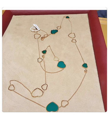 0.15 Carat Long Chopard Jewelry Happy Diamond Necklace For Ladies Wedding