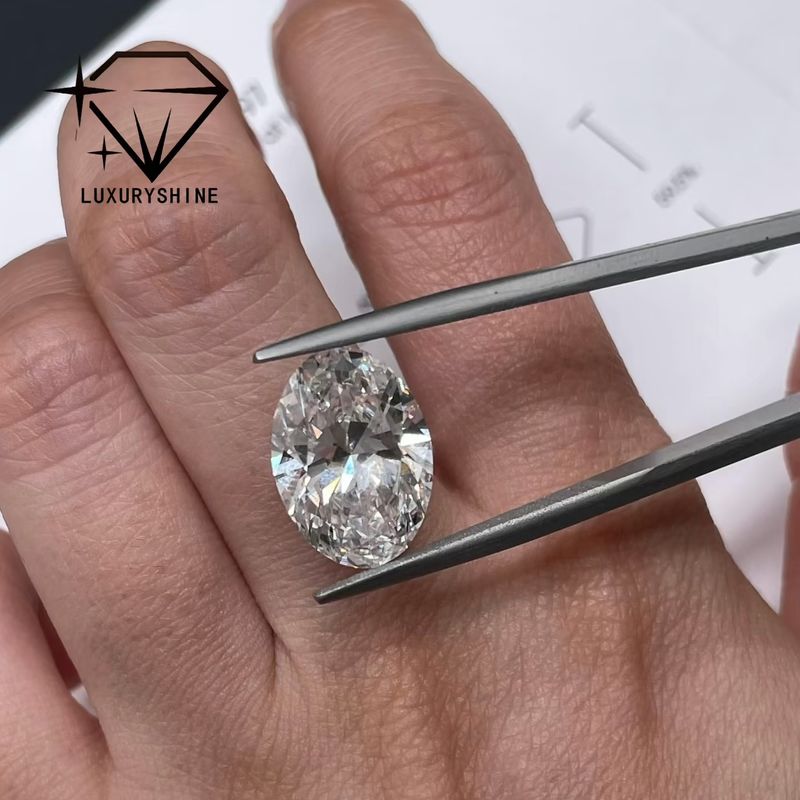 গুণমান LuxuryShine 0.1-10CT VVS2 ল্যাবরেটরি গ্রোথ ডায়মন্ড ডি-এফ রঙ সাদা ওভাল আইজিআই শংসাপত্রের সাথে চমৎকার কাটা 3EX কাটা পাথর দ্বারা LuxuryShine কারখানা