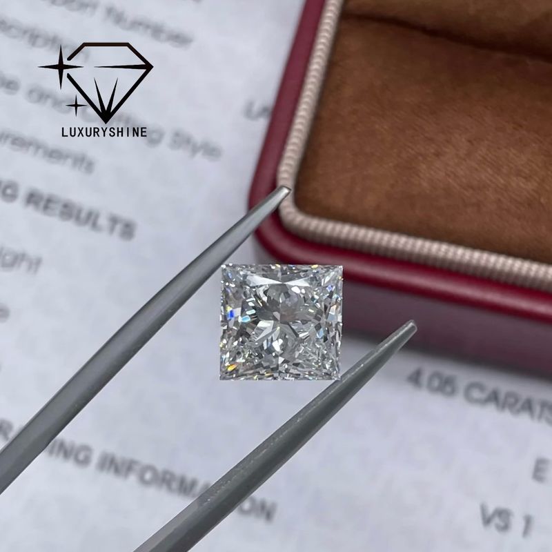 গুণমান LuxuryShine Princess Cut Lab Grown Diamond D-F Color VVS-VS With IGI Certificate চমৎকার কাট বিয়ের হীরা পাইকারি কারখানা