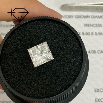 গুণমান LuxuryShine Princess Cut Lab Grown Diamond D-F Color VVS-VS With IGI Certificate চমৎকার কাট বিয়ের হীরা পাইকারি কারখানা