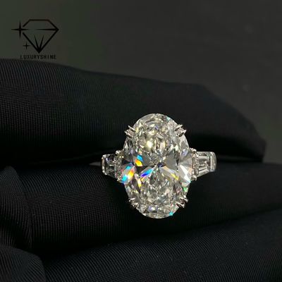 গুণমান Luxuryshine Oval Cut VVS/VS Lab Grown Diamond 10CT Solitaire Ring 18K Solid Gold Custom Jewelry With IGI Certificate লক্সিশাইন ওভাল কাট ভিভিএস/ভিএস ল্যাব গ্রোথ ডায়মন্ড ১০সিটি সলিটায়ার রিং ১৮ কার্ট সলিড গোল্ড কাস্টম জয়েন্টস আইজিআই সার্টিফিকেট সহ কারখানা