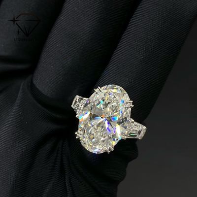 গুণমান Luxuryshine Oval Cut VVS/VS Lab Grown Diamond 10CT Solitaire Ring 18K Solid Gold Custom Jewelry With IGI Certificate লক্সিশাইন ওভাল কাট ভিভিএস/ভিএস ল্যাব গ্রোথ ডায়মন্ড ১০সিটি সলিটায়ার রিং ১৮ কার্ট সলিড গোল্ড কাস্টম জয়েন্টস আইজিআই সার্টিফিকেট সহ কারখানা