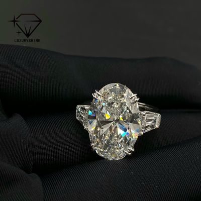 গুণমান Luxuryshine Oval Cut VVS/VS Lab Grown Diamond 10CT Solitaire Ring 18K Solid Gold Custom Jewelry With IGI Certificate লক্সিশাইন ওভাল কাট ভিভিএস/ভিএস ল্যাব গ্রোথ ডায়মন্ড ১০সিটি সলিটায়ার রিং ১৮ কার্ট সলিড গোল্ড কাস্টম জয়েন্টস আইজিআই সার্টিফিকেট সহ কারখানা
