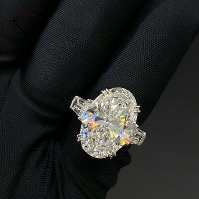 গুণমান Luxuryshine Oval Cut VVS/VS Lab Grown Diamond 10CT Solitaire Ring 18K Solid Gold Custom Jewelry With IGI Certificate লক্সিশাইন ওভাল কাট ভিভিএস/ভিএস ল্যাব গ্রোথ ডায়মন্ড ১০সিটি সলিটায়ার রিং ১৮ কার্ট সলিড গোল্ড কাস্টম জয়েন্টস আইজিআই সার্টিফিকেট সহ কারখানা